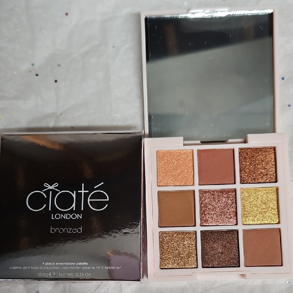 Ciatè London Bronzed 9 Piece Eye Shawdow Pallette NIB Matallic & Matte